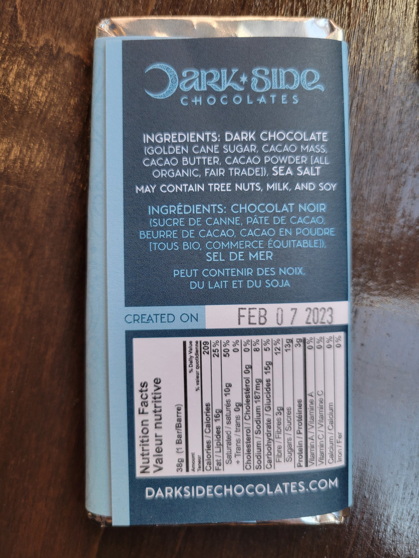 69% Dark with Sea Salt Chocolate Bar