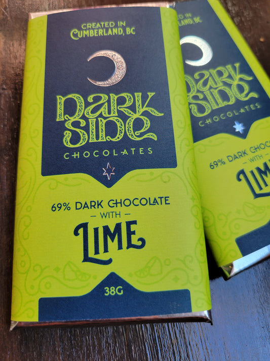 69% Dark with Lime Chocolate Bar
